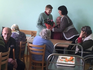 Socialinės globos padalinio gyventojos 80 metis
