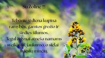 Sveikinimas Žolinė