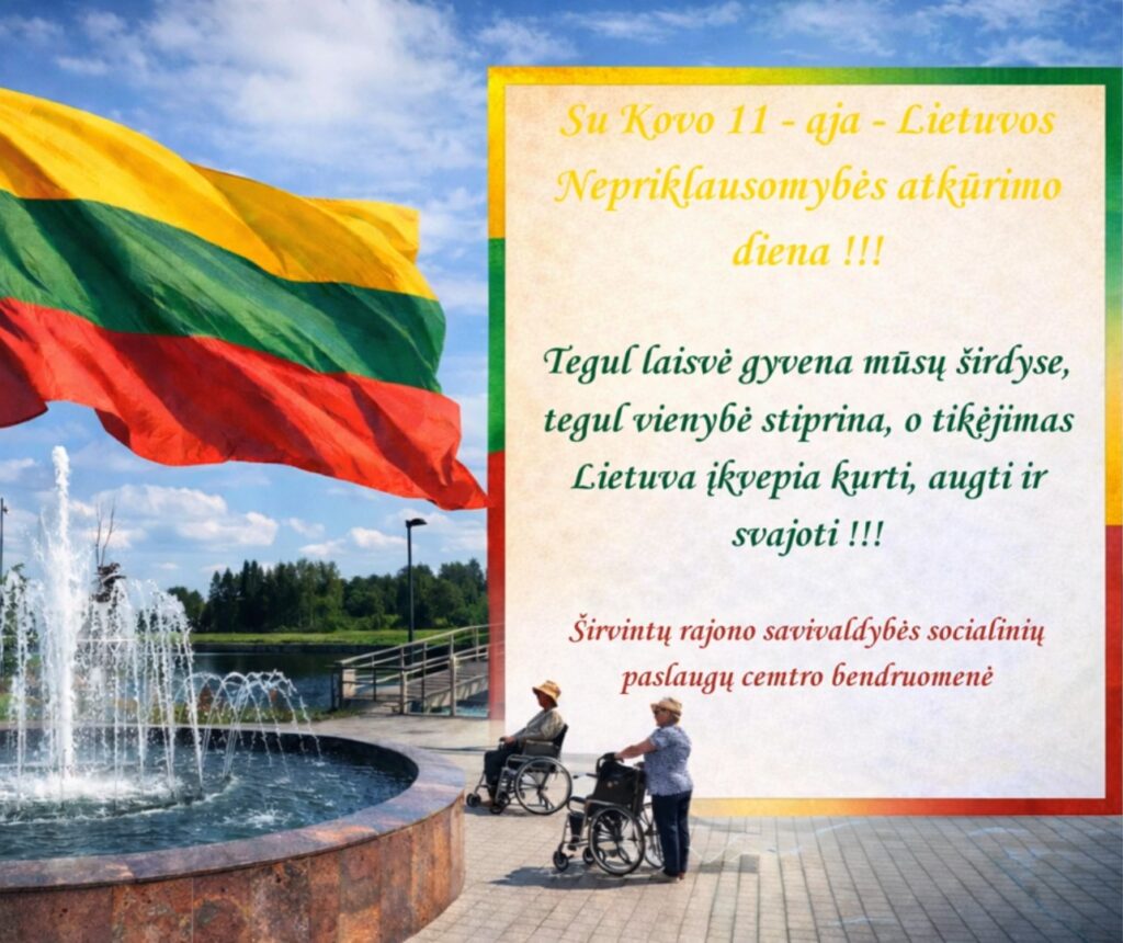 Kovo 11 d. sveikinimas
